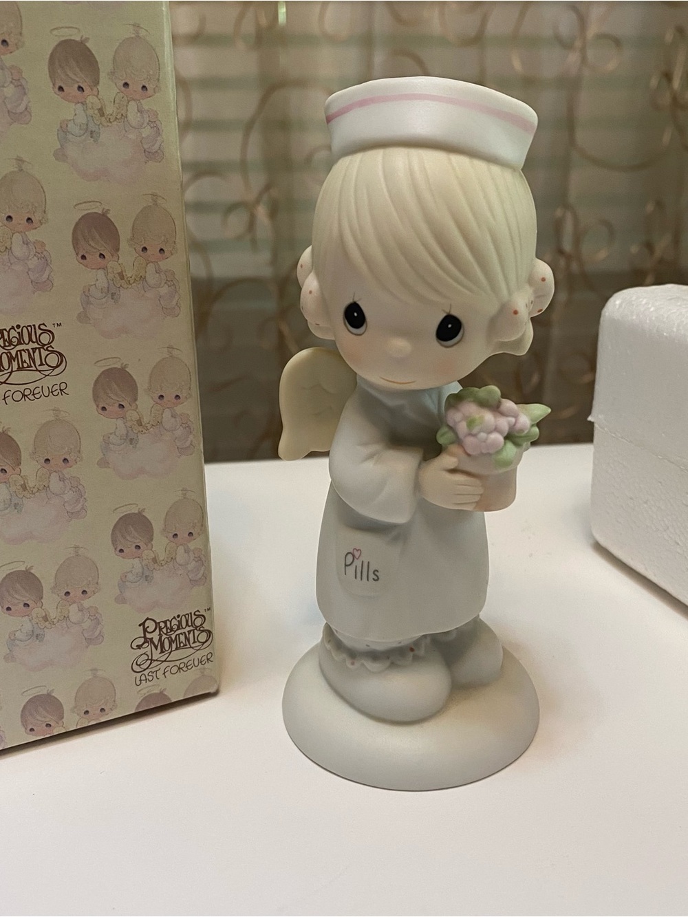 Precious Moments Angel of Mercy Nurse Figurine 1986 with Original Box